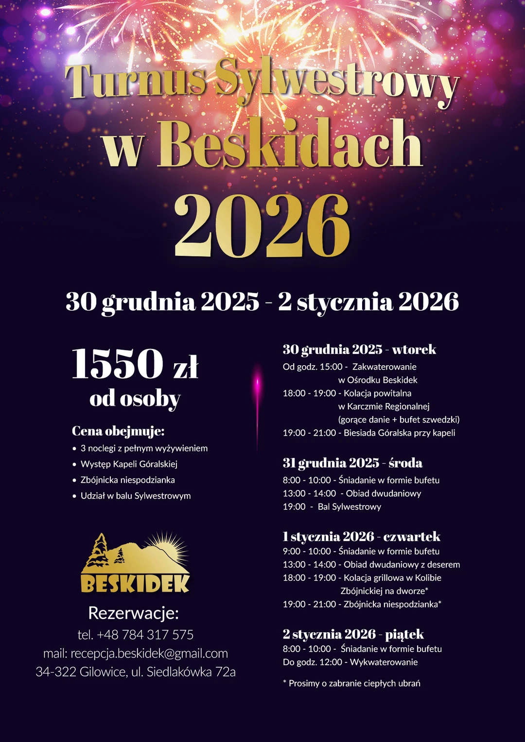 Turnus sylwestrowy 1016 Turnus sylwestrowy 1016